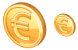 Euro coin icons