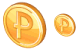 Rouble coin icons