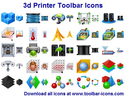 Windows 7 3D Printer Toolbar Icons 2013.1 full