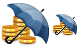Financial assistance icons