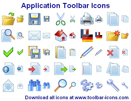 Application Toolbar Icons screenshot