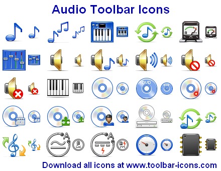 Audio Toolbar Icons screenshot