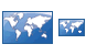 Globe map icons