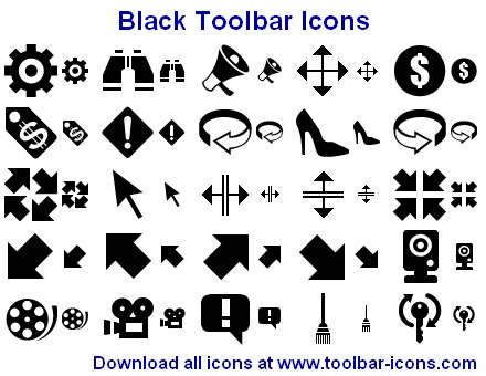 These Black Toolbar Icons will round out the collection for your projects.