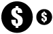 Dollar coin icons
