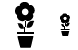 Pot flower icons