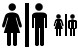 Restrooms icons