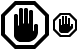 Stop symbol icons