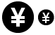 Yen coin icons