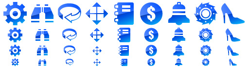 Blue Toolbar Icons