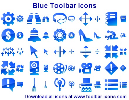Blue Toolbar Icons screenshot