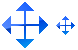 Cursor drag arrow icons