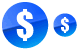 Dollar coin icons