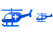 Emergency helicopter icons