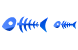 Fish skeleton icons