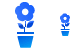 Pot flower icons