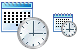Date and time icons