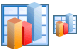 3d bar chart icon