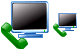Monitor and phone icons