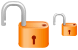 Open lock icon