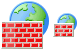 Internet firewall icons