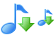 Music download icons