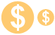 Dollar coin icons