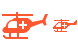 Emergency helicopter icons