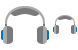 Head phones icons