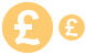 Pound coin icons