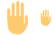Stop hand icons