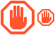 Stop symbol icons