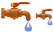 Water supply icons