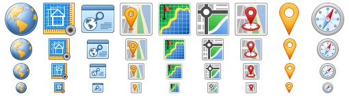 Geolocation Toolbar Icons