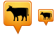 Cow marker icons