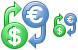 Currency exchange icons