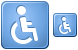 Disabled person icons