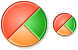 2D pie chart icons