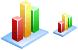 3D bar chart icons