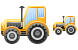 Wheeled tractor icons