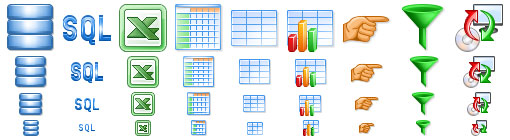 Glossy Data Icons