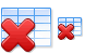 Delete table icons