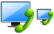 Monitor and phone icon