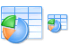 Pie chart for grid icons
