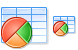 Pie chart for table icons