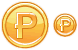 Rouble coin icons