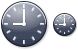 Dark clock icons