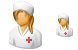 Hospital nurse icons