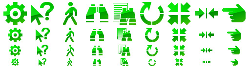 Green Toolbar Icons