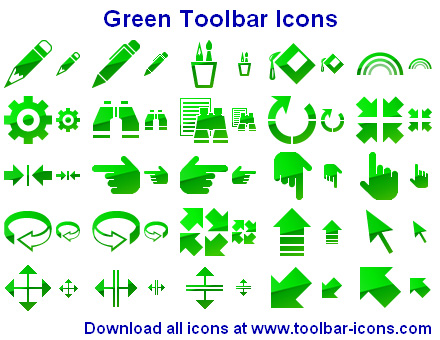 Green Toolbar Icons screenshot